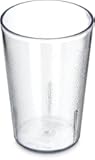 CASI HOME 8 oz Clear Plastic Tumblers – Set of 6 Stackable, Shatter-Resistant Cups for Water, Juice, or Soda – Reusable Dishwasher Safe Drinkware for Home, Restaurant, or Cafeteria Use