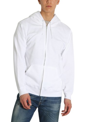 Image of Printstar 00217-MLZ Men's Sweatshirt, 8.4 oz, Fleece Lined, Zip-up, Light Hoodie, Full Zip,