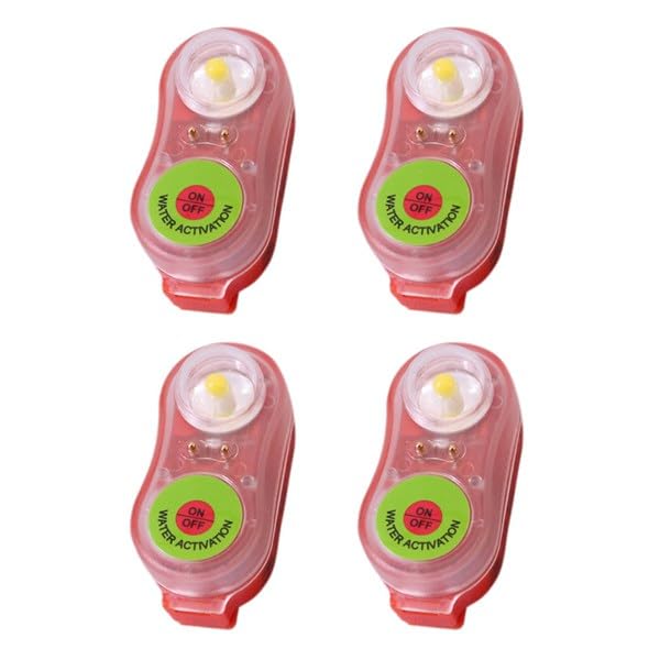 Gokelomg 4 X Gilet di Salvataggio, Luce A LED, Giubbotto Salvavita Flash, per Sopravvivenza In Acqua di Emergenza