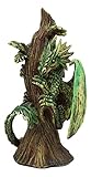 Ebros Dryad Gaia Tree Ent Earth Dragon Perching On Branch Collectible Statue Mythical Fantasy Age of Dragons Behemoth Figurine Artwork by Anne Stokes (Baby Wyrmling)