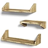 SZQINJI Floating Shelves Wall Mounted Solid Wood Shelf Display Ledge Storage Shelves for Living Room