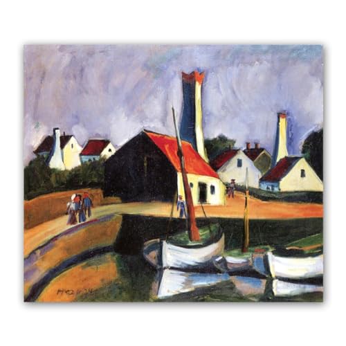 Toile Art Mural Bornholm Tableau Abstrait pour Décoration Salon Moderne
