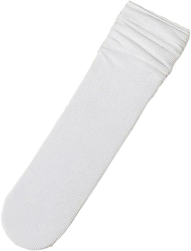 10 Pairs Women Bare Feel Socks Seamless Breathable Slouch Mid Calf Thin Hosiery