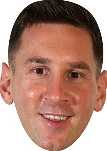 FoxyPrinting Lionel Messi 2018 Barcelona Football Sensation Celebrity Cardboard Party Face Mask Fancy Dress
