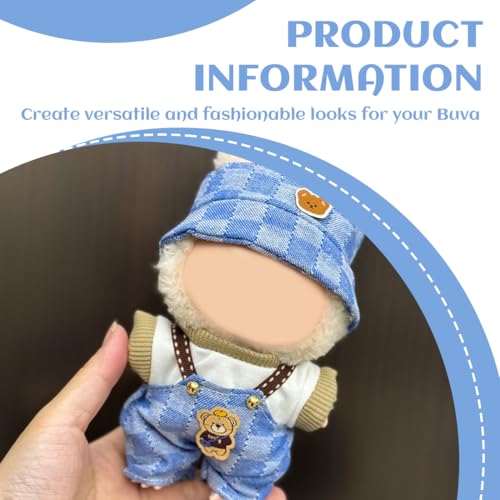 DEFGNOP Lbu Kleidung, Aktiver blauer Jeansanzug, Doll Clothing für Lbu anhänger für 17cm Lbu Bekleidung DIY Kinder Geschenke, Puppenbekleidung Niedliches Mini