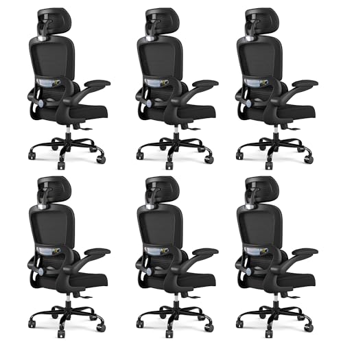 Image of TRALT Office Chair Ergonomic Desk Chair, 330 LBS Home Mesh Office Desk Chairs with Wheels, Comfortable Gaming Chairs (Full Green) (6, Black)