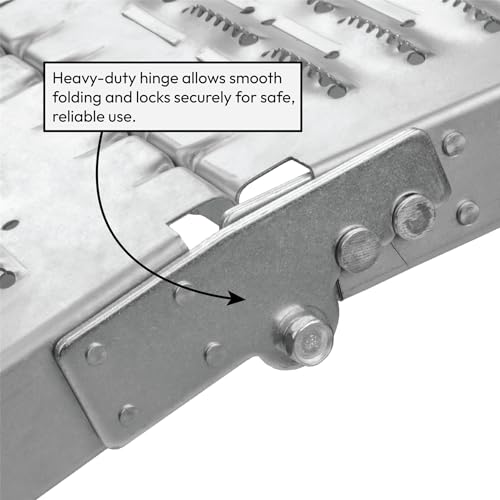 Kct Twin Pack Vehicle Ramp Heavy Duty Vehicle Loading Ramp 400Kg Capacity Folding Motorcycle Bike Access Scooter Lawn Mower Car Truck Trailer (2 X 200Kg) - 9