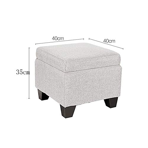 Tabouret de rangement en bois massif pour ranger le salon