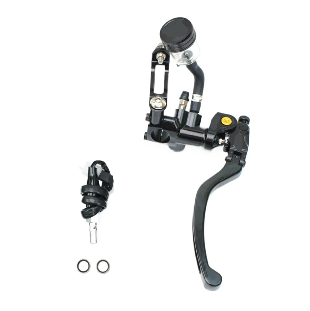 ZDwMkzGGz Motorcycle Brake Clutch Master Cylinder Lever Line Perch Compatible with Moto 22mm(Black Right Brake)