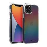 LAUT - Holo case Compatible with iPhone 12 Pro Max | Iridescent Shine | 13ft./4m Impact Protection | Easy Click Buttons • Pearl