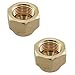 GZWZH 4PCS Short Flare Nuts 3/8in Brass Air Conditioner Inside Connection Nuts for Air Conditioner Inside Connection for Building Construction Metallurgy Industry Plumbing Fittings