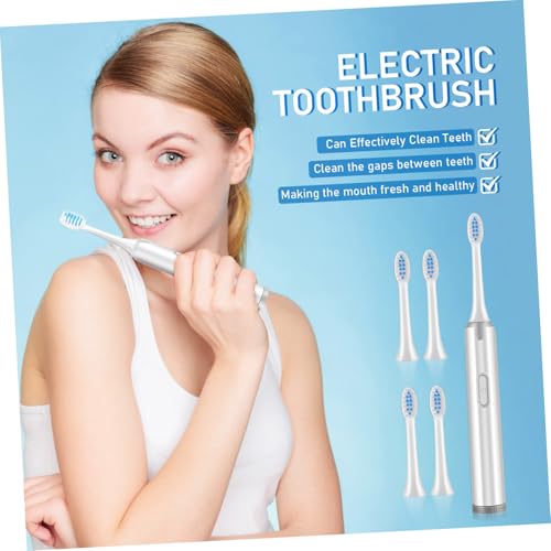 HONITANO Elektrische Zahnbürste für Erwachsene Kabellos mit Weichen Aufsteckbürsten Tragbares Zahnreinigungsgerät für Reisen Büro und Alltag – Bild 4