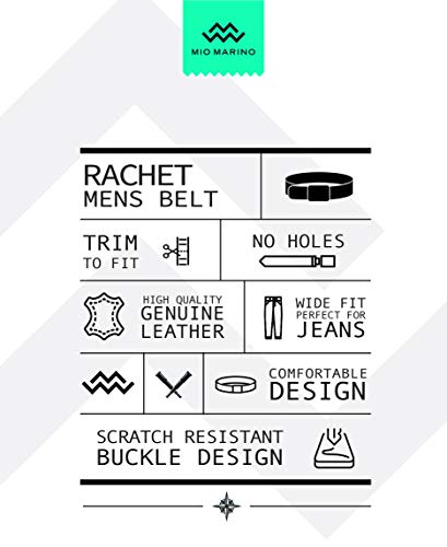 Marino Ratchet Genuine Leather Belt for Men - Casual Belt - Jean Perfect Belt3