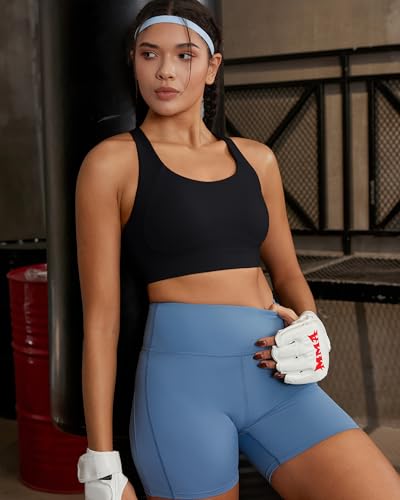 Image of RUNNING GIRL Sports Bras for Women High Support, Adjustable Straps High Impact Racerback Bra with Hook Closure Molded Cup