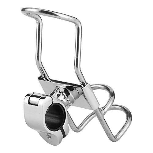 Terisass Porta Canne da Pesca in Acciaio Inox - 2 Pezzi Supporto per Rastrelliera su Guida Morsetto per Barca, Kayak Marino - 26mm 32mm