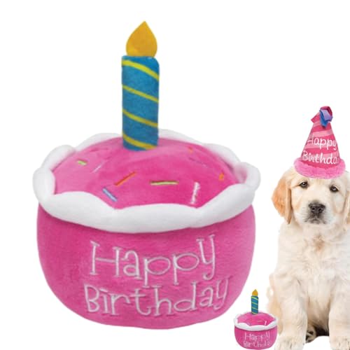 Zestivra Giocattolo di compleanno per cani, giocattolo per torte di compleanno per cani, dolce giocattolo per torta | Regalo di compleanno per ragazze e ragazze, lavabile, durevole, per cuccioli,