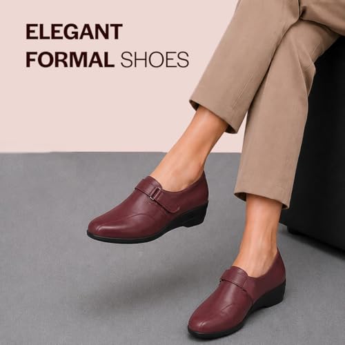Image of FAUSTO Women's Outdoor Fashion Hook and Loop Platform Heel Wedges