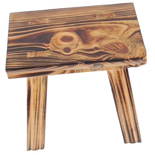 iplusmile Taburete de Madera Maciza para Banco Portátil y Estable Escalón Seguro para Baño y Cocina Superficie Lisa y Antideslizante para Uso Doméstico y Personas Mayores