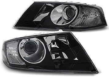 Headlights Compatible with Skoda Octavia 2004 2005 2006 2007 2008 RS-1561 Driver And Passenger Side Complete Set Headlight Assembly Front Lights Car Lamps Car Lights Headlamp Headlamps Black