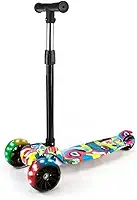 Patinete Infantil 3 Rodas Com Led Dobrável - Mega Compras
