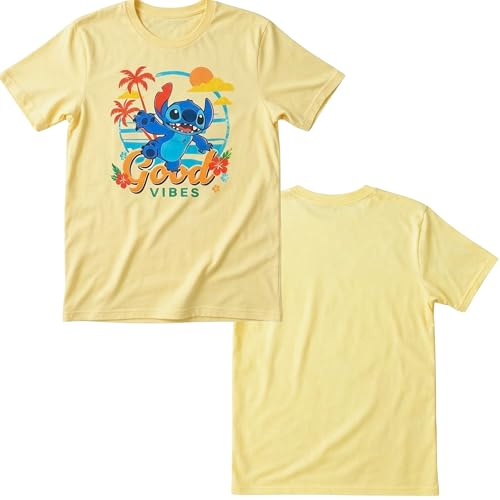 Image of Disney Lilo & Stitch Juniors Graphic T-Shirt - Stitch Tee for Women, Short Sleeve, Sizes XXS-3XL