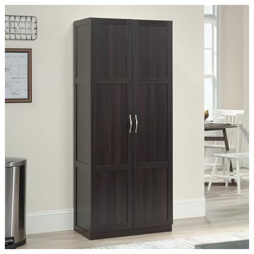 Stylish Sauder Storage Cabinet in Cinnamon Cherry