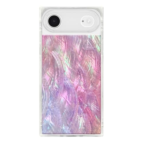 Image of FLAUNT Official Square iPhone Air Case - Pink Mother of Pearl | Phone Cover for iPhone Air - Compatible with MagSafe and Wireless Charging - Drop-Tested Shockproof Designer Hard Cover
