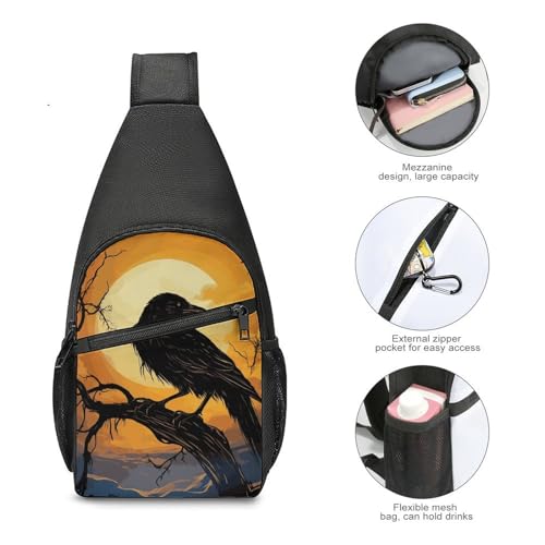 Bolso tipo sling deportivo para pecho y viaje unisex miniatura 5
