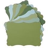 50 Pack Blank Kraft Greeting Cards, Green, 5 Colors, 4x6IN