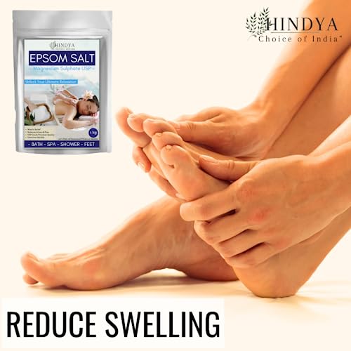 Hindya Ayurvedic Luxury Epsom Salt|Pain Relief|Foot|Bath Salt|Epson Salt|Magnesium Sulphate|Liver Cleansing|Feet Pain|Sea Salt For Bathing|Bathing Salt 1Kg - Image 5