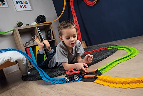 Smoby - FleXtreme - Set Multi-Circuits - Aiguillage + Croisement de Pistes + 4 Pièces Reverse - A Partir de 4 Ans