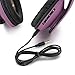immagine 7PowerLocus Bluetooth Cuffie Auricolari Pieghevoli, Over Ear Bluetooth Headphones Stereo Senza Fili Cuffie o Collegate Headset con Microfono, Micro SD/TF, FM per iPhone/Samsung/iPad/PC (Nero/Viola)