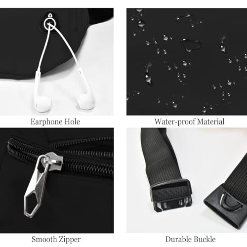 Rosoz Bauchtasche, Gürteltasche Damen Bauchtasche Herren Geschenke Sport Hüfttaschen für Outdoor Reise Laufen Fahrrad