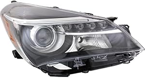 CarLights360: For 2015 2016 2017 Toyota Yaris Headlight Assembly Passenger Side Black Housing - DOT Certified For TO2519151