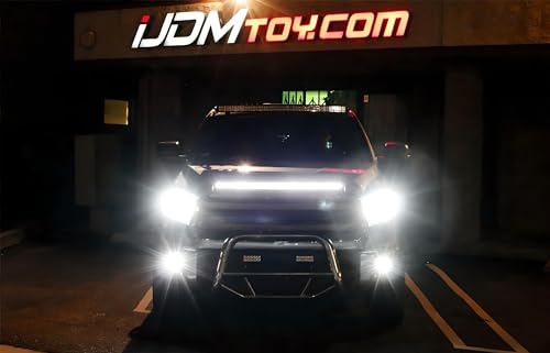 Kit de luces LED para niebla blancas iJDMTOY para Toyota Tundra 2014-21 miniatura 3
