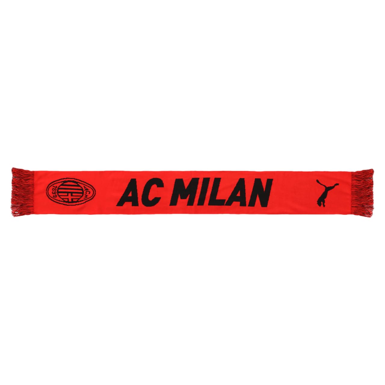 AC Milan AC Milan - ESS Scarf with Lettering, Official Logo, One Size, for Men and Women