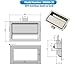Embedded Square Industrial Machinery Cabinet Door Toolbox Panel Lock 304 Stainless Steel 1Pcs