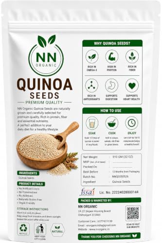 Image of Quinoa Seeds 4.5kg (1 x 5 Pack) | High Protein Gluten-Free Superfood | Ideal for Weight Loss & Healthy Diet | Vegan & Fiber-Rich Grain Substitute (4.5)