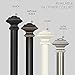Ivilon Drapery Treatment Window Curtain Rod - Square Design 1 1/8 Rod. 28 to 48 Inch. Black
