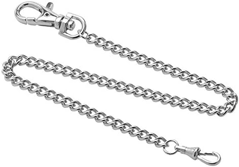 Dueber Stainless Steel Chrome Plated Pocket Watch Chain 3548-W