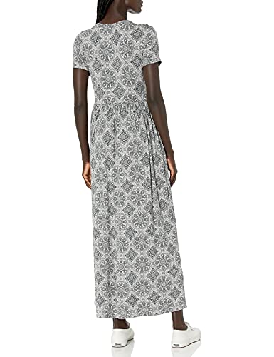 Image of Amazon Essentials Women's Short-Sleeve Fitted Waisted Maxi Dress (Available in Plus Size)