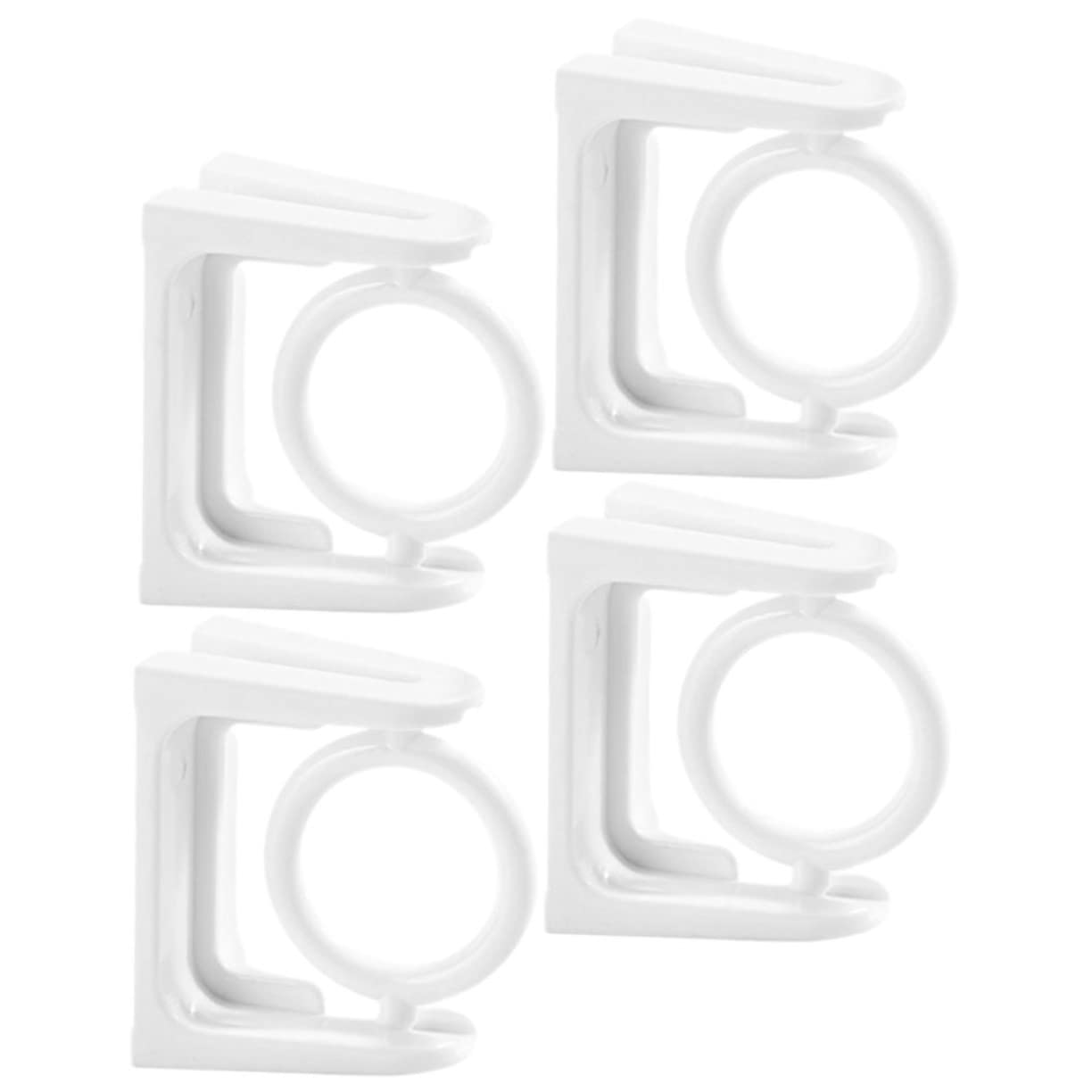 MAGICLULU 5 Set Asta di A Gancio Rotante Sospeso Staffa per Aste per Tende da Trapano Ganci Drappeggiati Ganci per Tende Montato Bianca Plastica 4 Pezzi*5