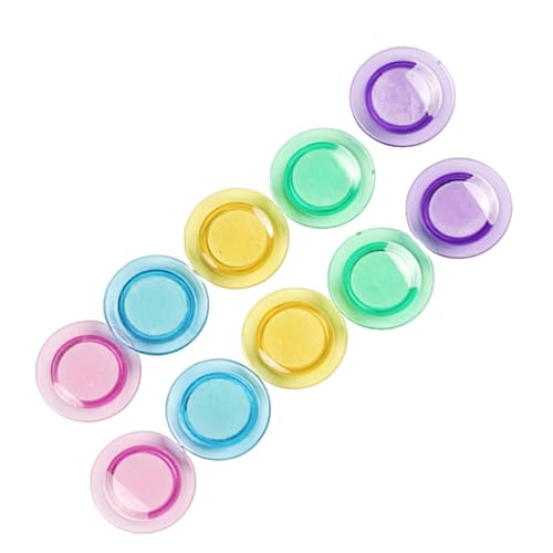 Image of Eduway Multicolor Transparent Round Magnetic Buttons | Strong Office & Home Magnets | Fridge, Magnetic Whiteboard & Craft Use | Set of 50
