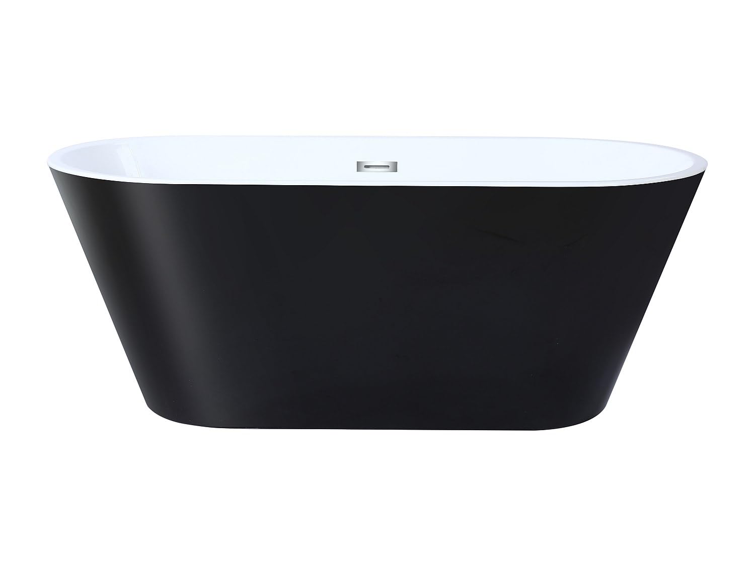 Vente-unique - Vasca da bagno freestanding 201 litri 150 x 70 x 58 cm Nero Di design - TWIGGY