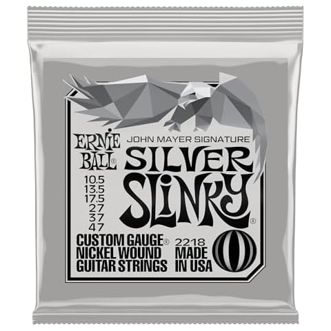 Ernie Ball John Mayer Silver Slinky Nickel Wound Electric Guitar Strings - 10.5-47 Gauge Cover