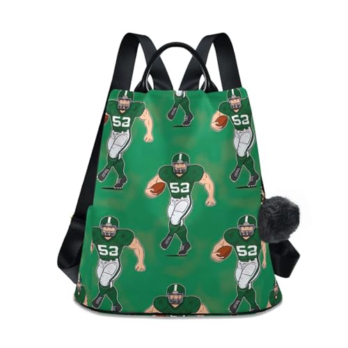 Sac à dos antivol pour femme motif joueur de football sac de sport urbain