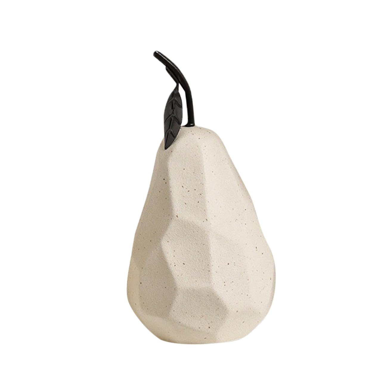 Sculpture en céramique beige poire géométrique statue moderne ornement artistique de bureau
