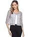 Abollria Bolero Manga Corta Mujer para Fiesta Boda Chaqueta Corta Primavera Torera...
