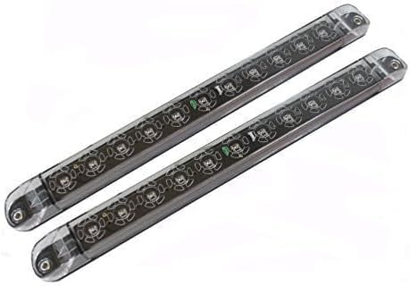 New PAIR 17" Clear LED SEALED TRAILER STOP, TAIL, AND TURN RED LIGHT BARS (WATERPROOF)