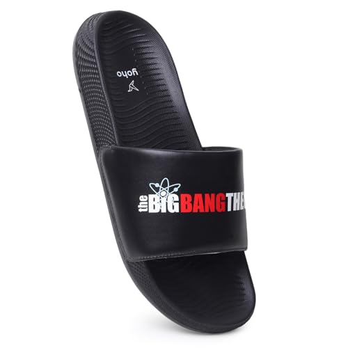 Image of YOHO Sliders for Men | Comfortable and Lightweight Slides | WB Cartoon & Comic Characters: Batman,Superman,Tom & Jerry,Rick & Morty,Big Bang Theory, Friends and Scooby Doo for Boys